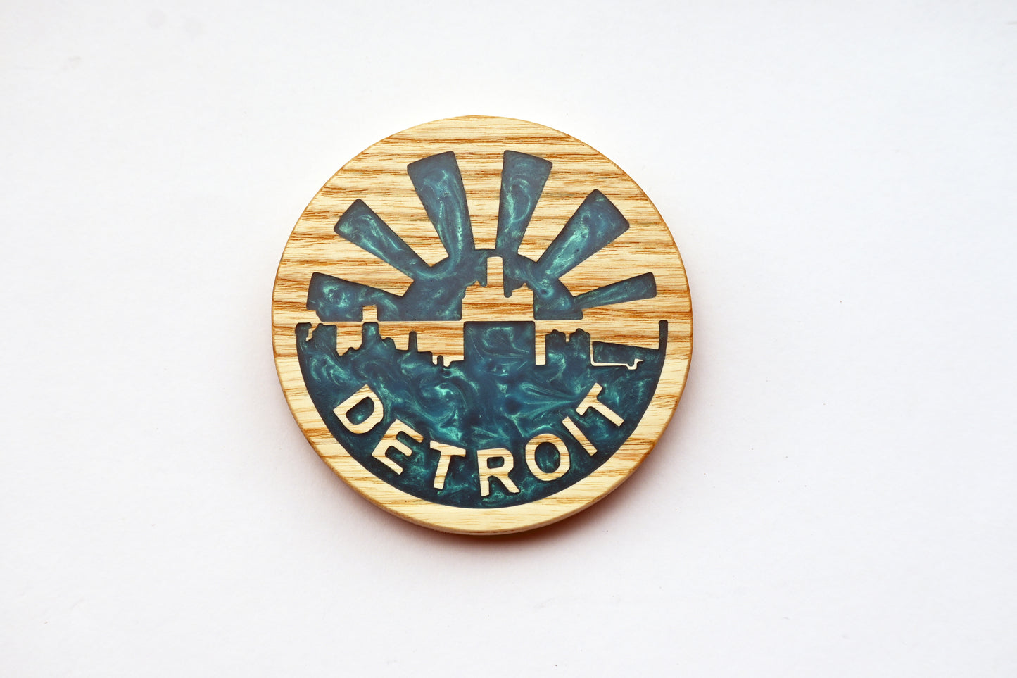 Detroit Half & Half Resin Coasters