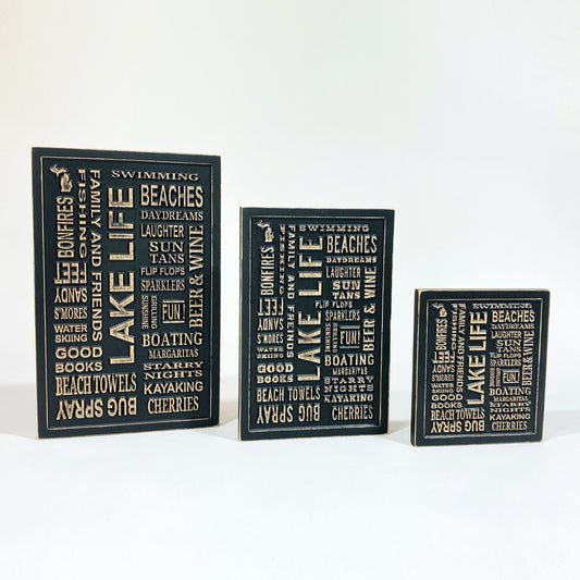 Detroit Carved Subway Sign for Lake Life