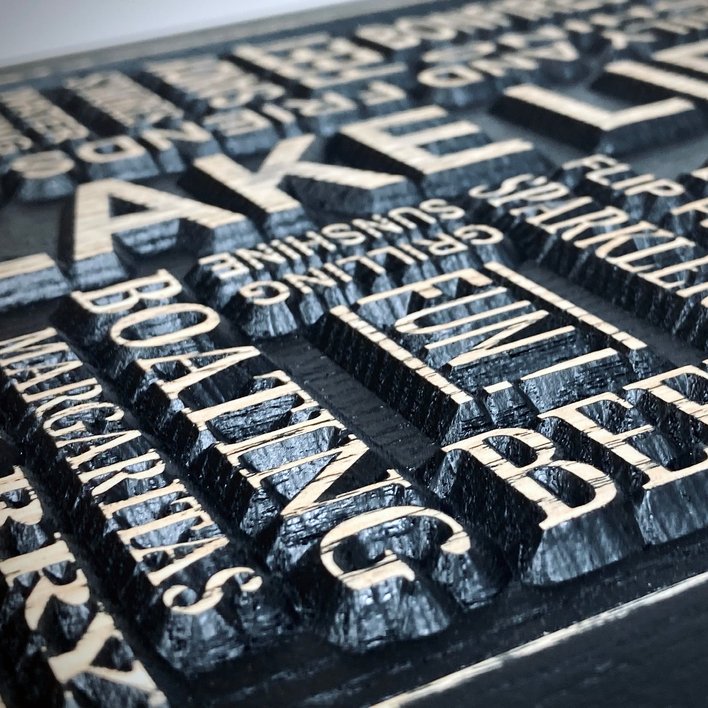 Detroit Carved Subway Sign for Lake Life
