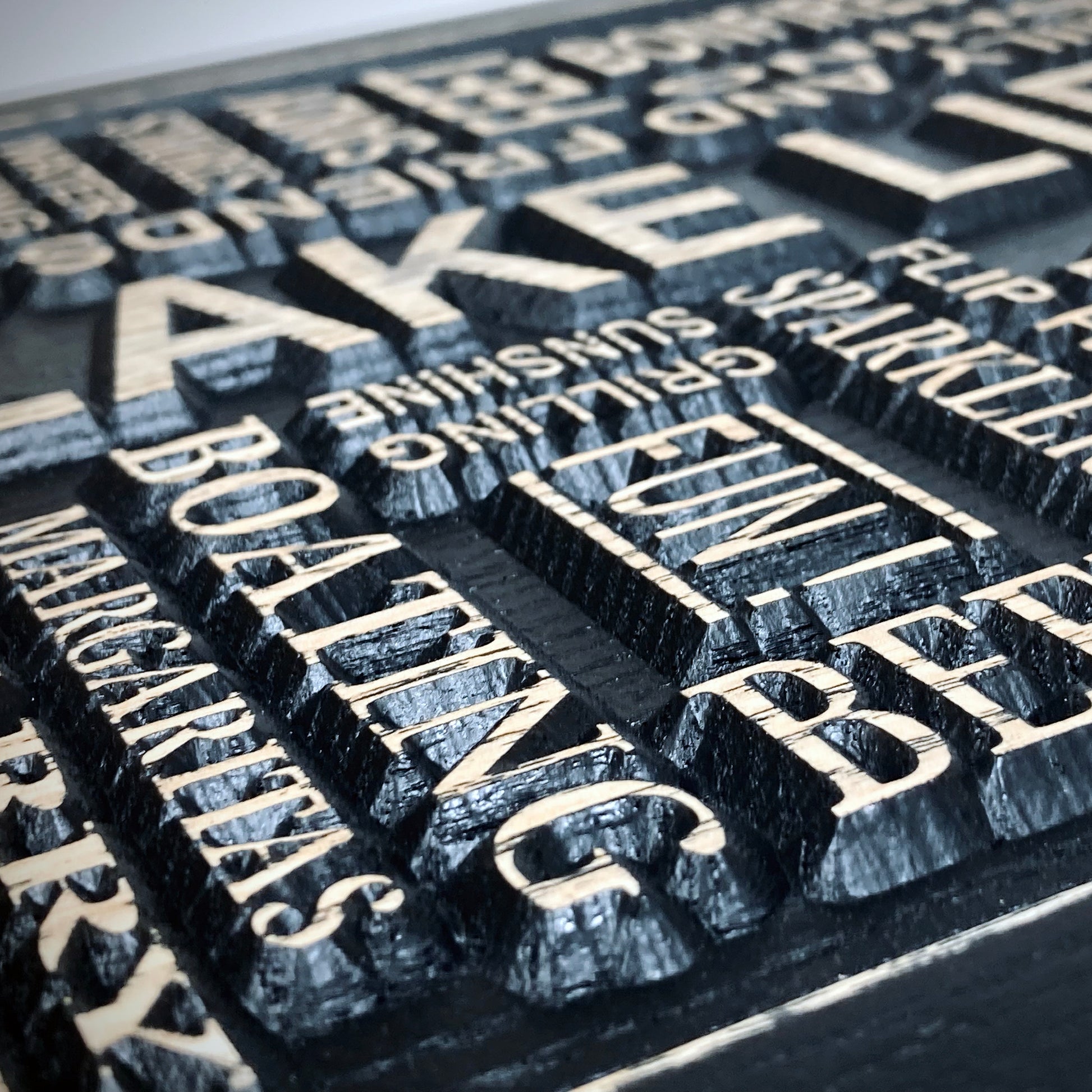 Detroit Carved Subway Sign for Lake Life