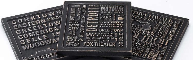 Detroit Carved Subway Signs Collection Banner