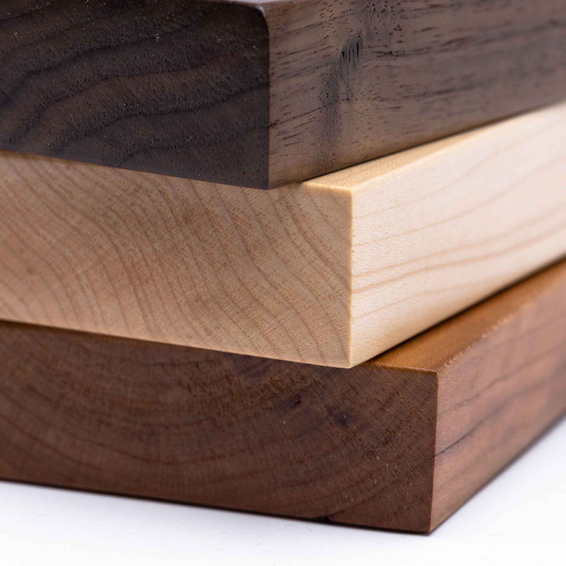 Plaque showing all three woods - Cherry, Maple, Walnut