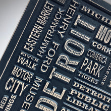 Load image into Gallery viewer, Detroit Carved Subway Sign for Detroit Motown
