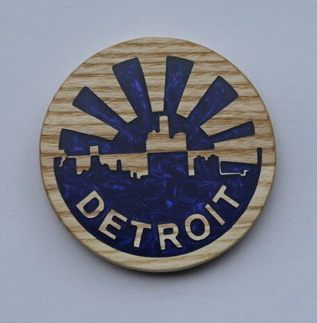 Detroit Sunrise Circle Coasters