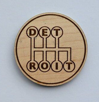 Detroit Manual Circle Coasters