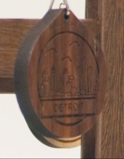 Detroit Skyline Keychain