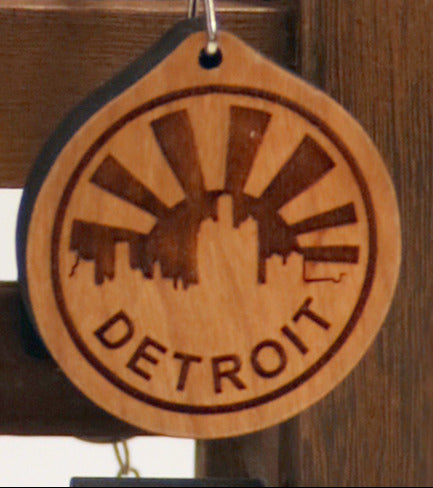 Detroit Sunrise Keychain