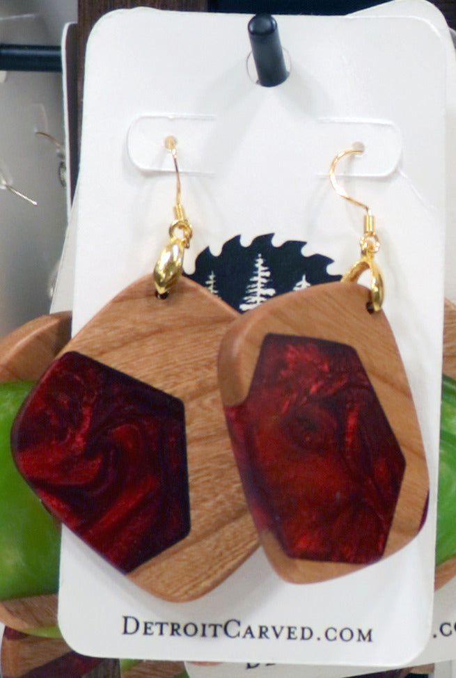 Diamond Resin Earrings