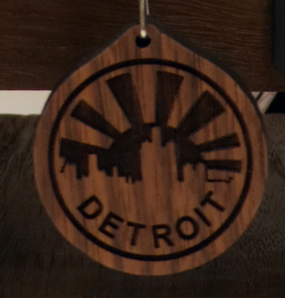 Detroit Sunrise Keychain