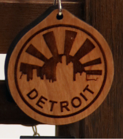 Detroit Sunrise Keychain