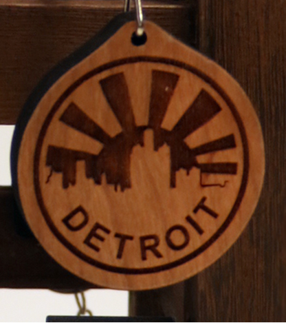 Detroit Sunrise Keychain