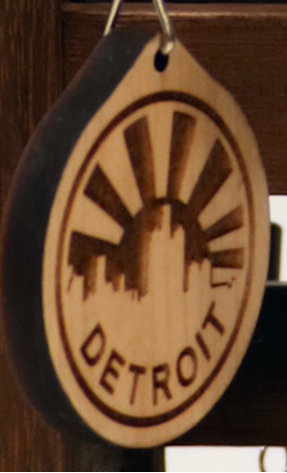 Detroit Sunrise Keychain