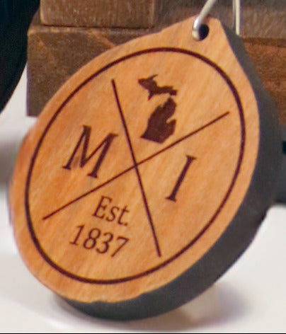 Michigan Cross Keychain