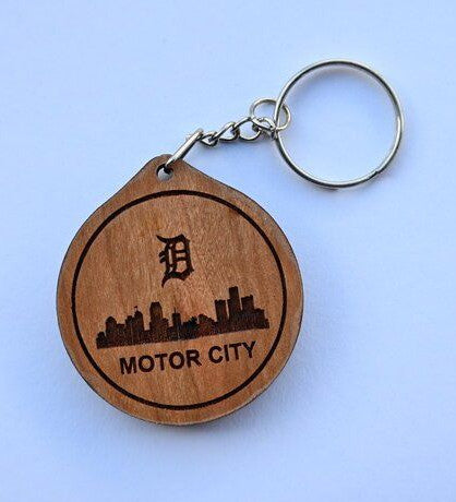 Motor City Skyline Keychain