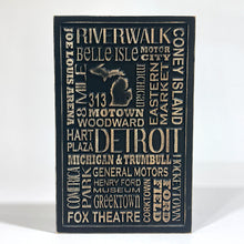 Load image into Gallery viewer, Detroit Carved Subway Sign for Detroit Michigan
