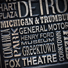 Load image into Gallery viewer, Detroit Carved Subway Sign for Detroit Michigan
