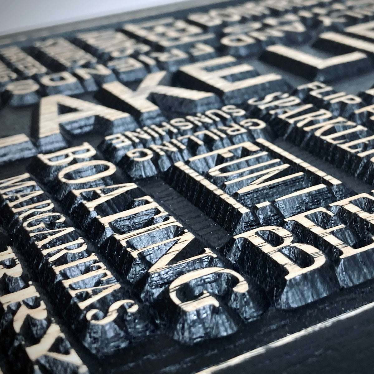 Detroit Carved Subway Sign for Lake Life